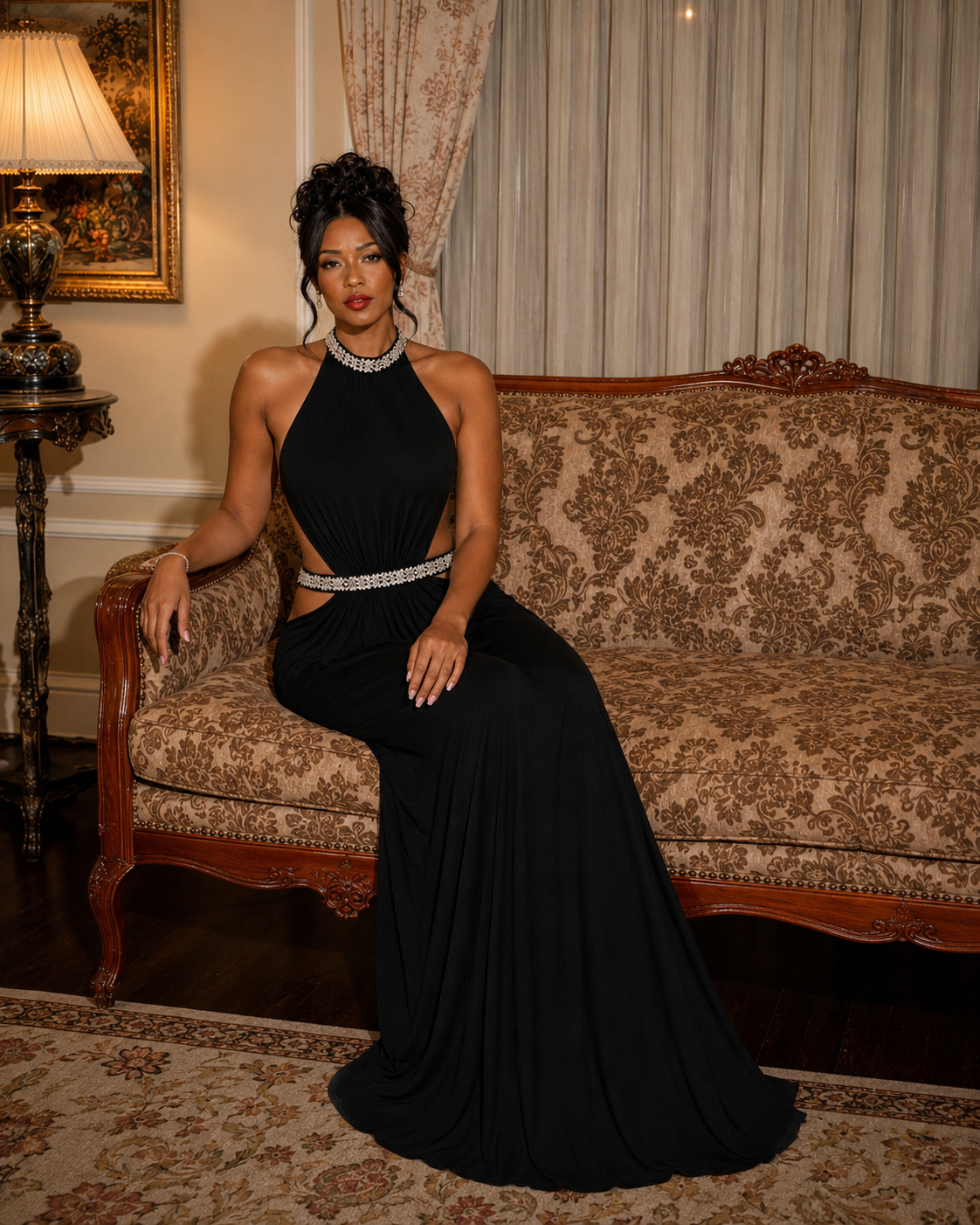 Glitz & Glam Halter Maxi