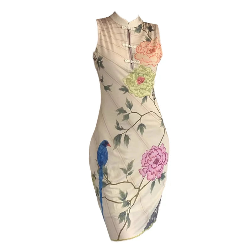 Oriental Spring Floral Dress