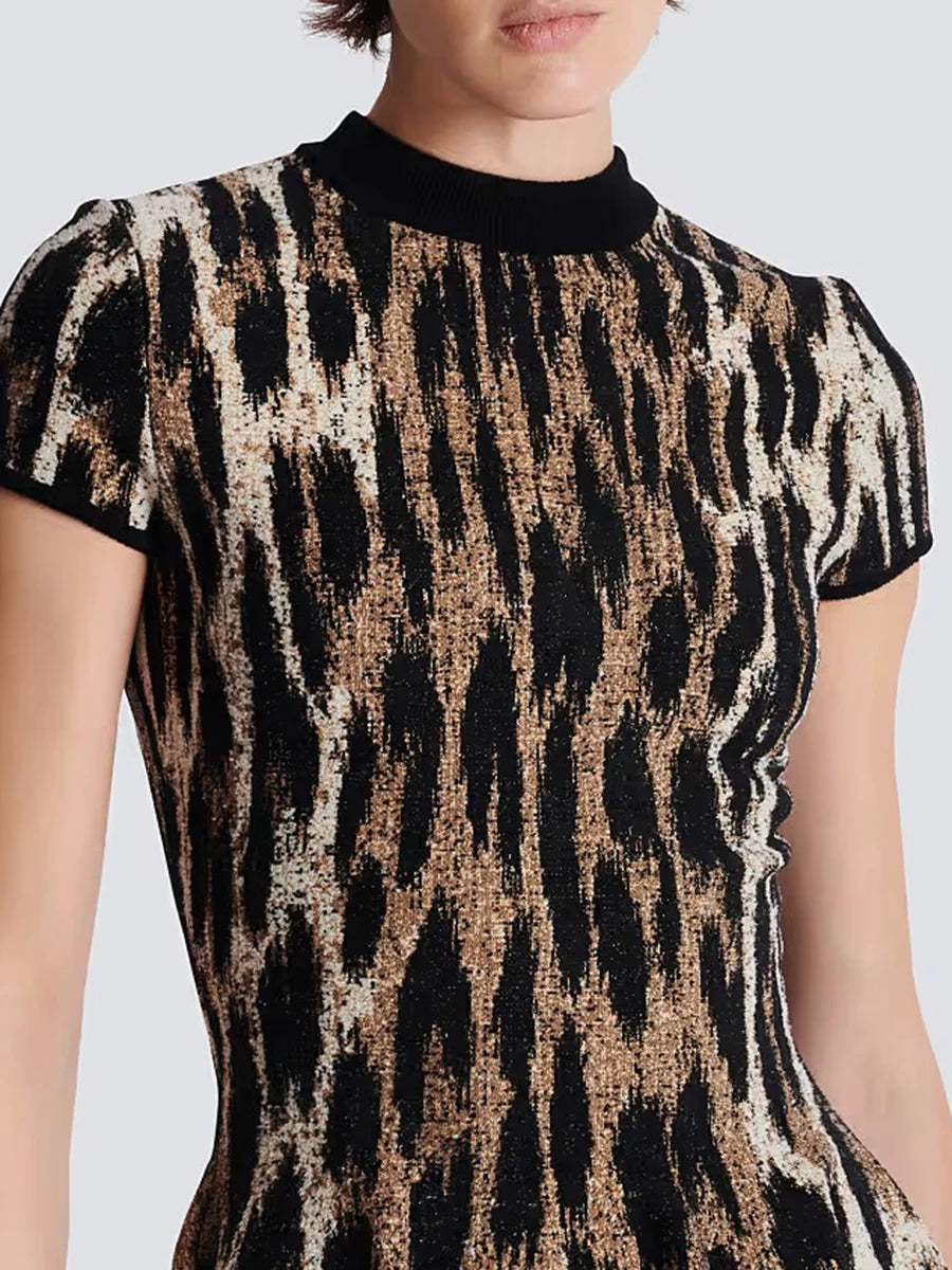 Leopard Printed Mini Dress