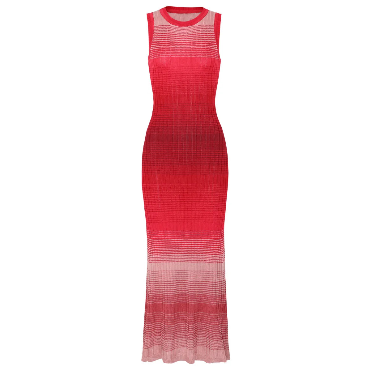 Gradient Rise Maxi Dress (Fuschia)