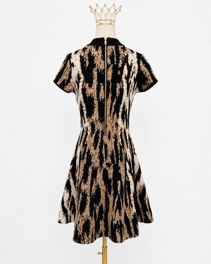 Jaguard Printed Mini Dress
