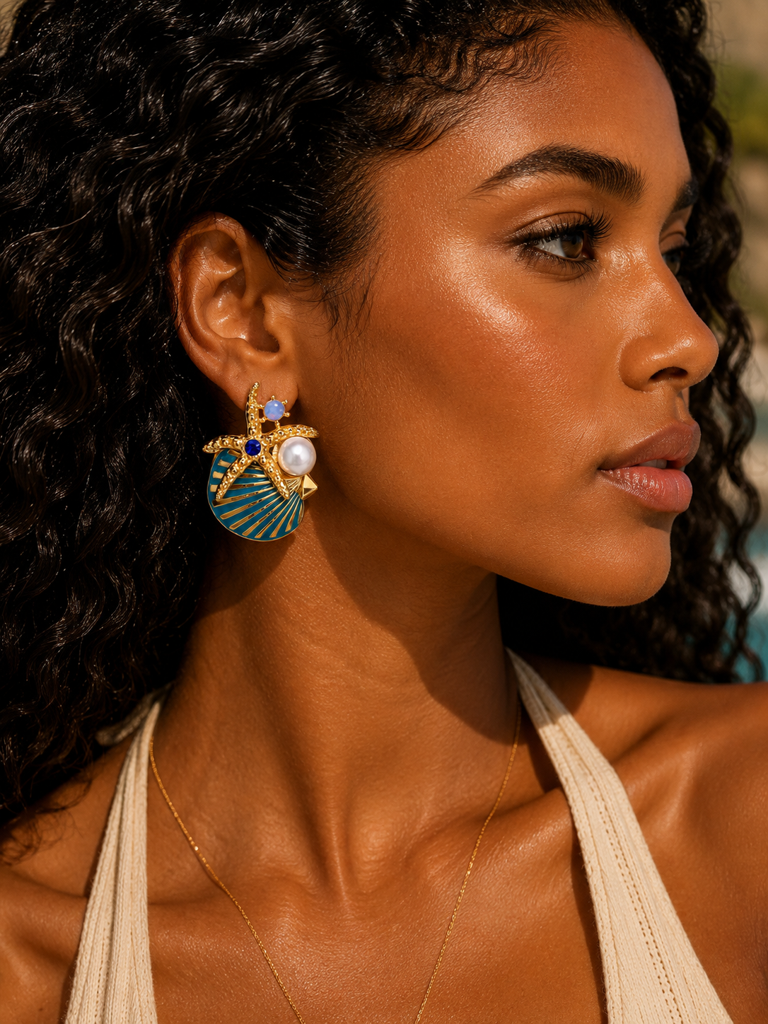 Golden Age Seashore Earring