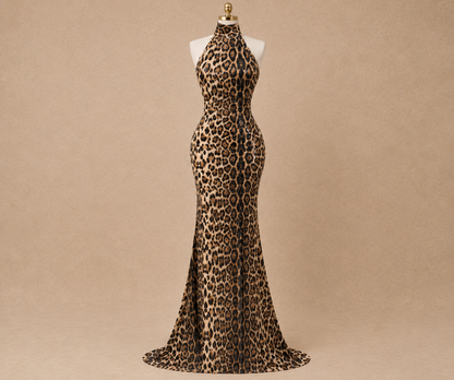 Leopard Sequin Gown