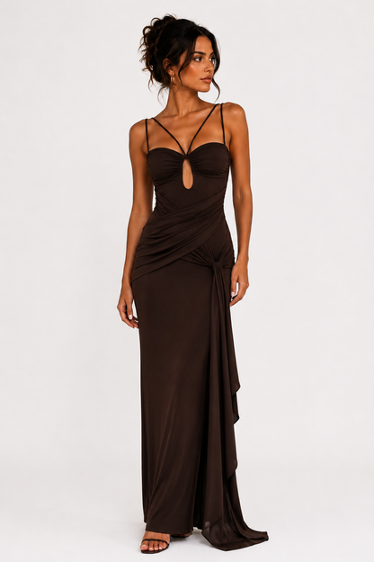 Marcella Draped Cutout Maxi