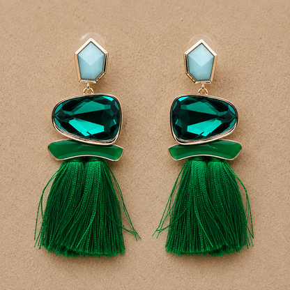 Emerald Luxe Tassel Earring