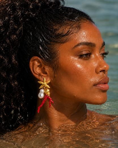 Luxe Coral Earrings