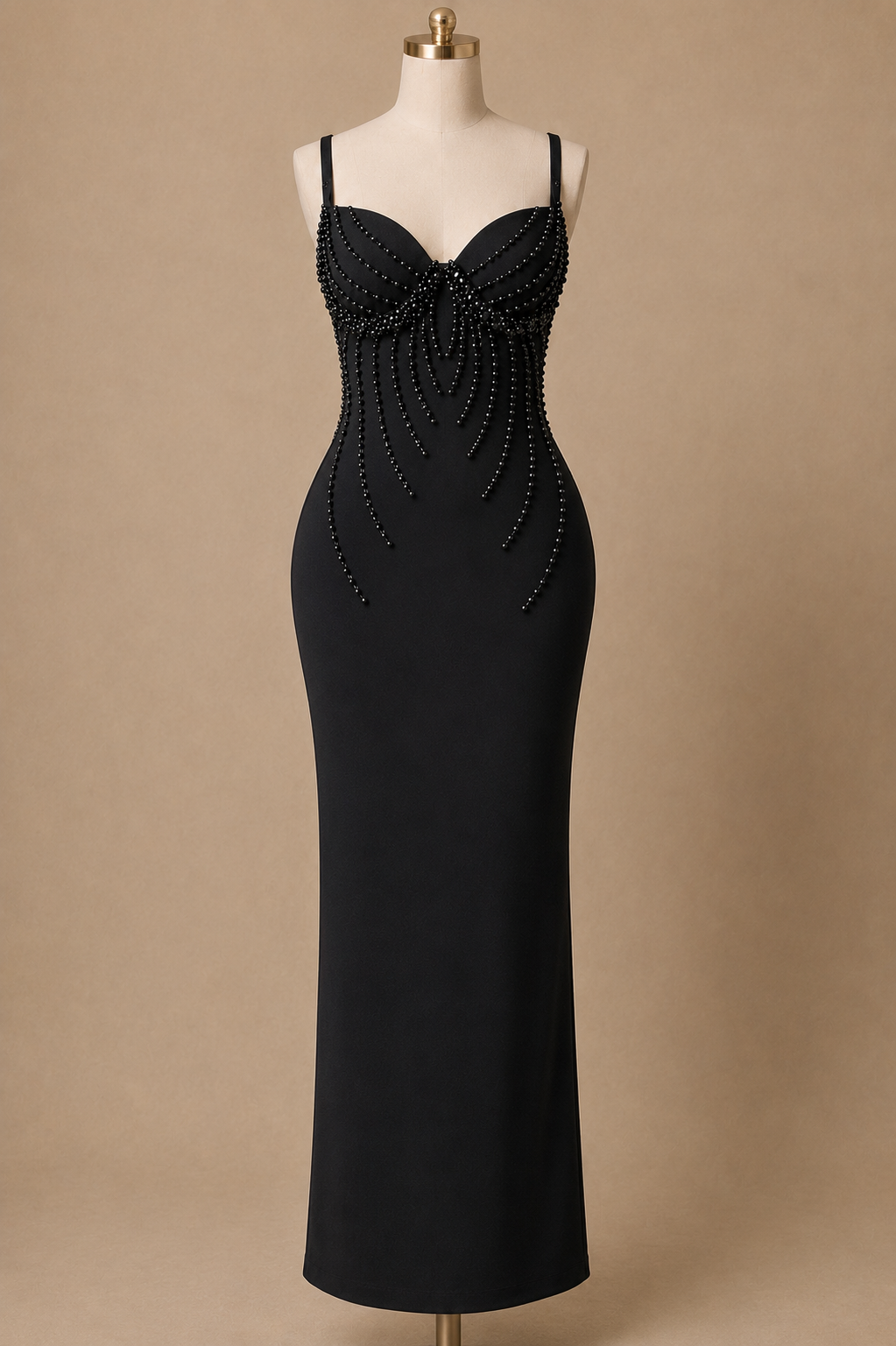 Bling Statement Bodycon Dress (Black)