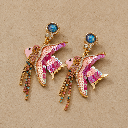 Vintage Sequin Fish Earring