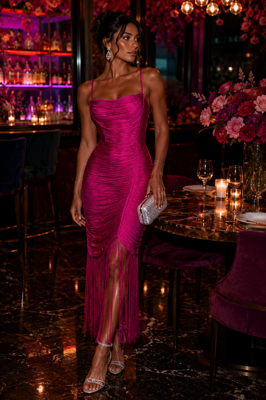 Bodycon Tassel Bandage Dress