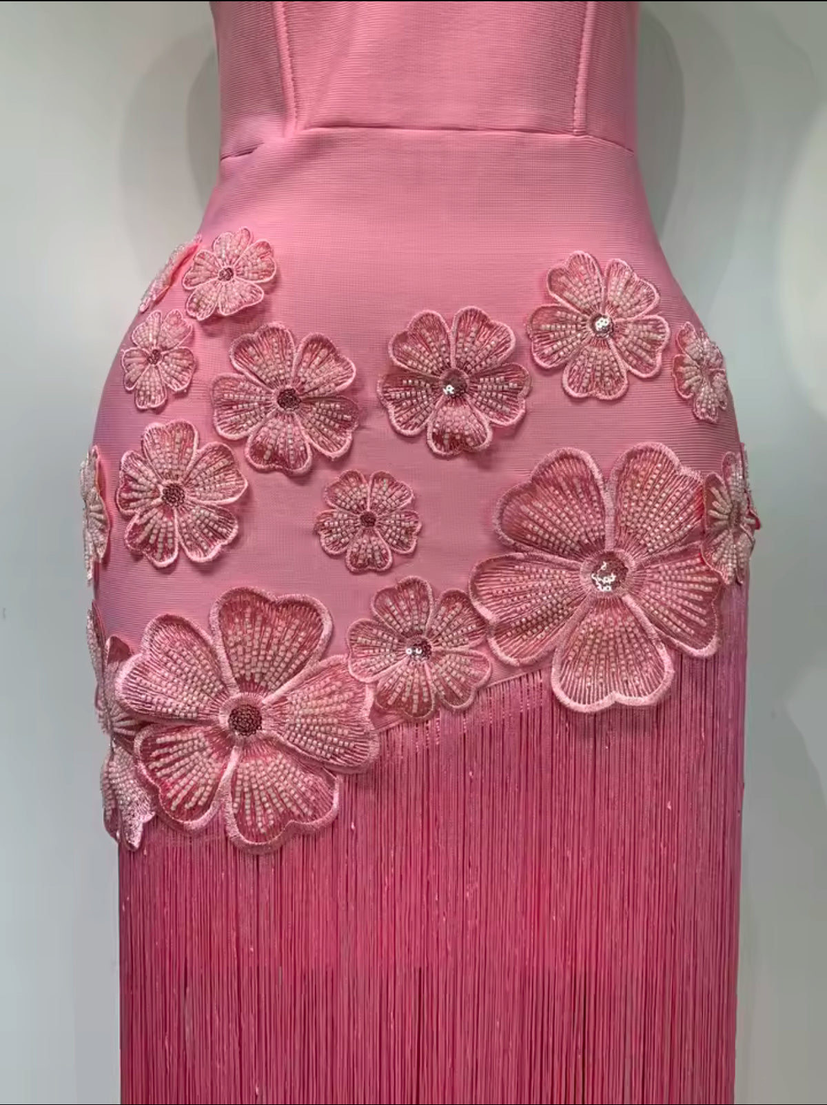Floral Bandage Tassel Dress