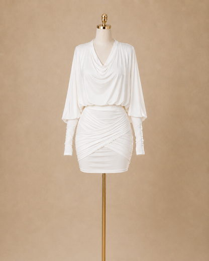 Ruched & Fitted Evening Dress