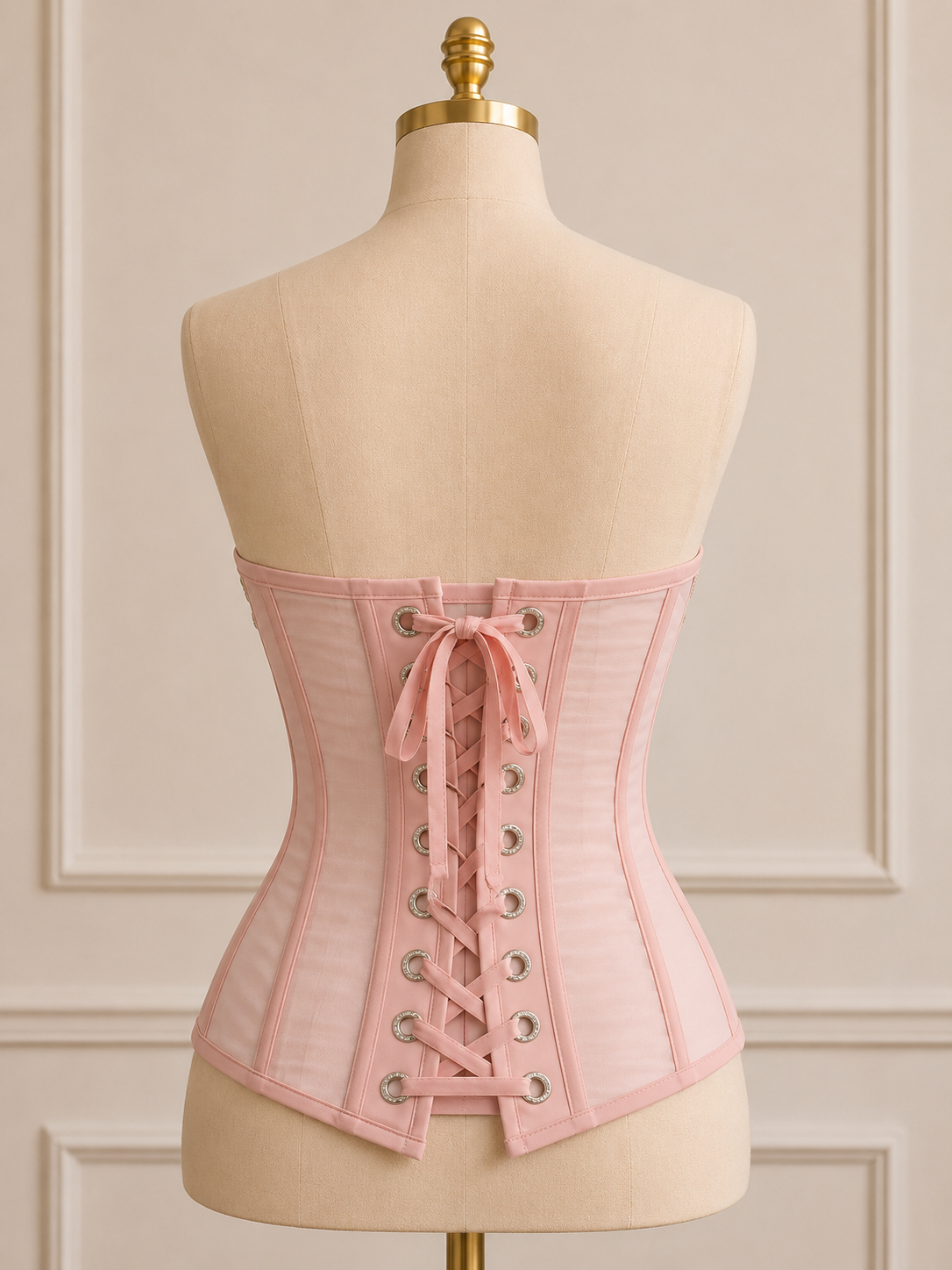 Embroidered Blush Appliqué Corset