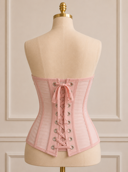 Embroidered Blush Appliqué Corset