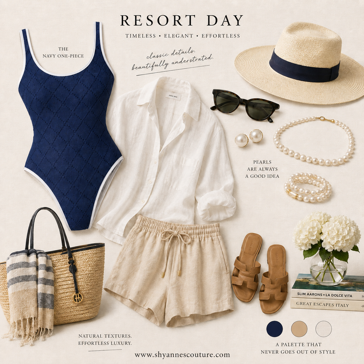 Navy Designer One Piece