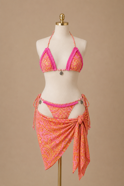 Boho 2-Piece Swimsuit (Pink)