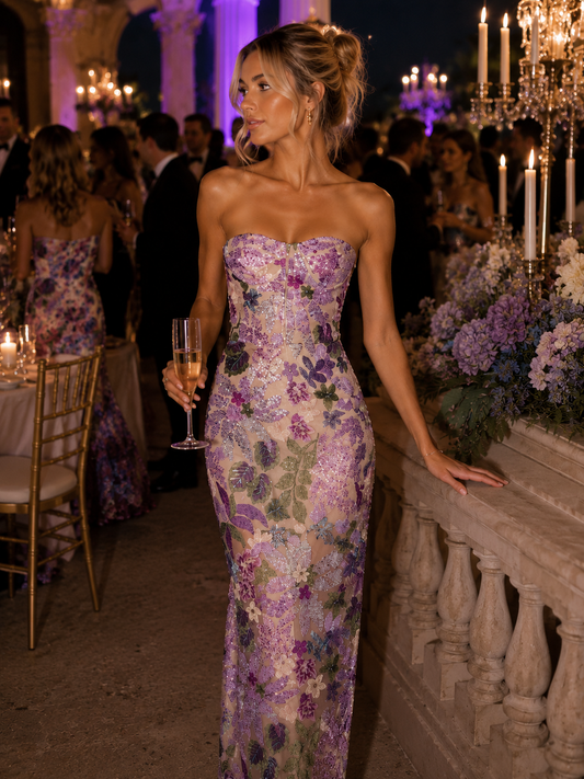 Floral Sequin Dress