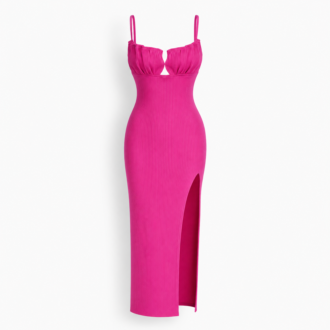Cuffed Ribbed Maxi (Fuschia)