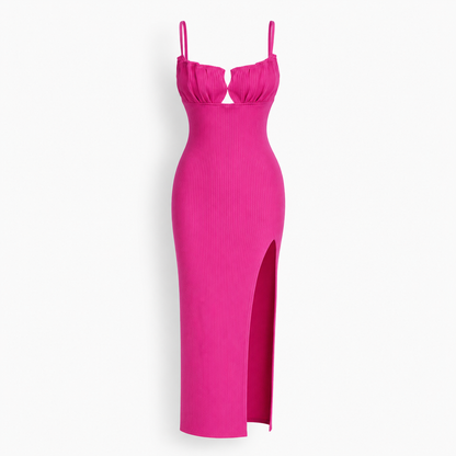 Cuffed Ribbed Maxi (Fuschia)
