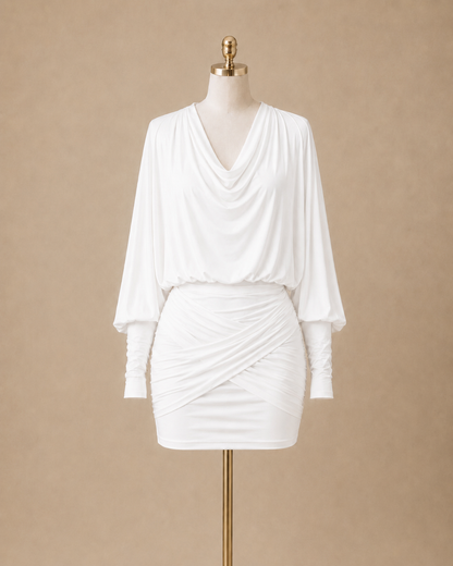 Ruched & Fitted Evening Dress