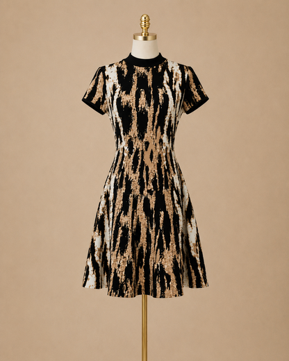 Jaguard Printed Mini Dress
