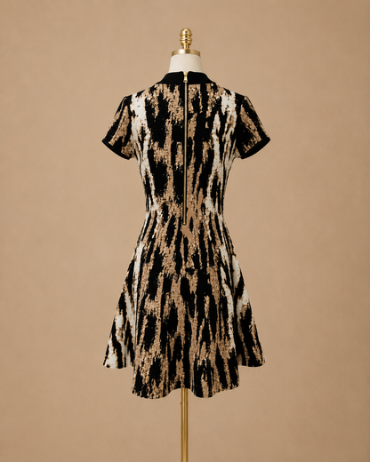 Jaguard Printed Mini Dress