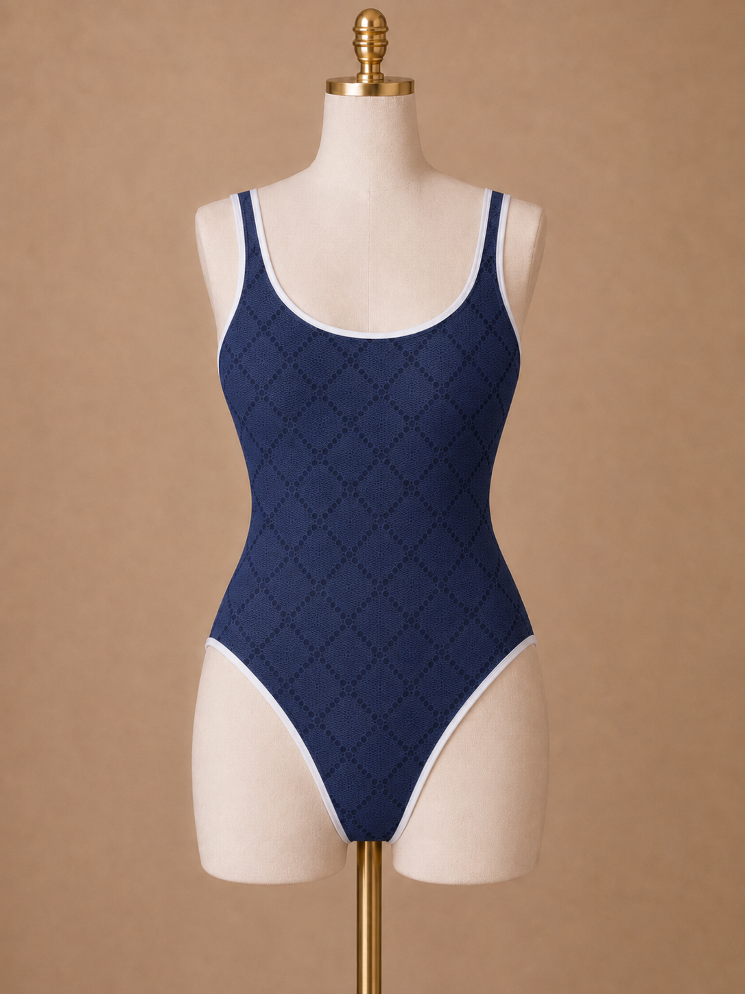 Navy Designer One Piece