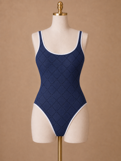 Navy Designer One Piece