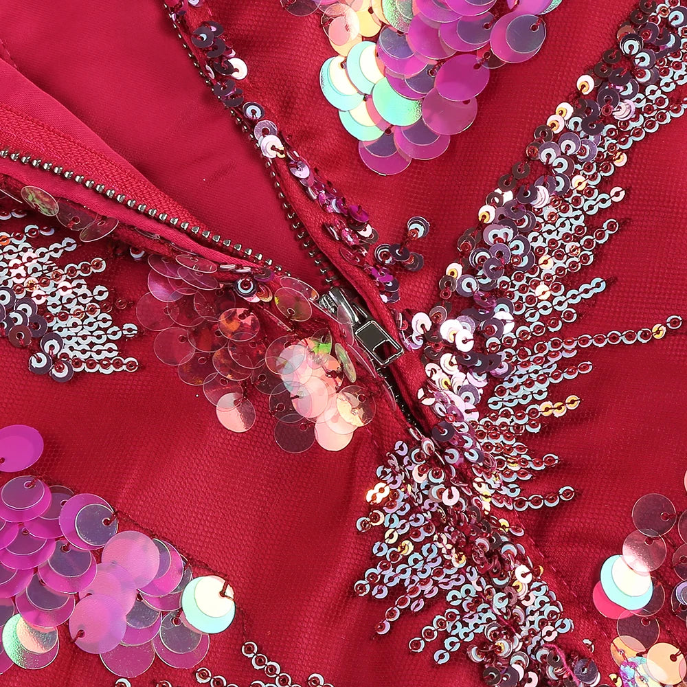 Sequin Cut Out Blazer Dress