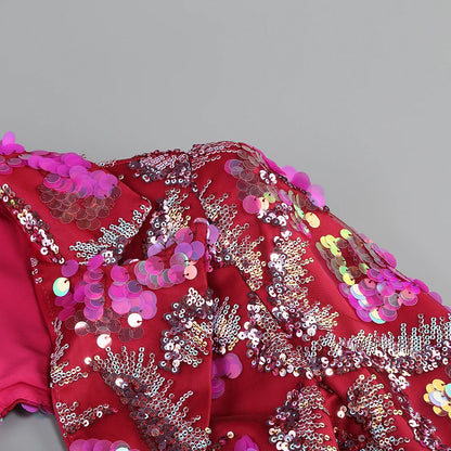 Sequin Cut Out Blazer Dress
