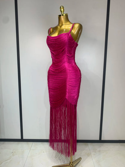 Bodycon Tassel Bandage Dress