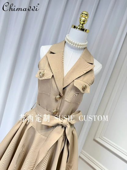 French Suit Vest Dress