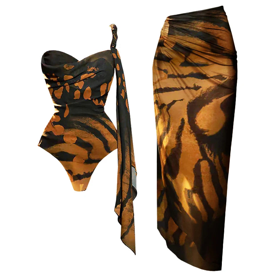 Jungle Print Two Piece Swim