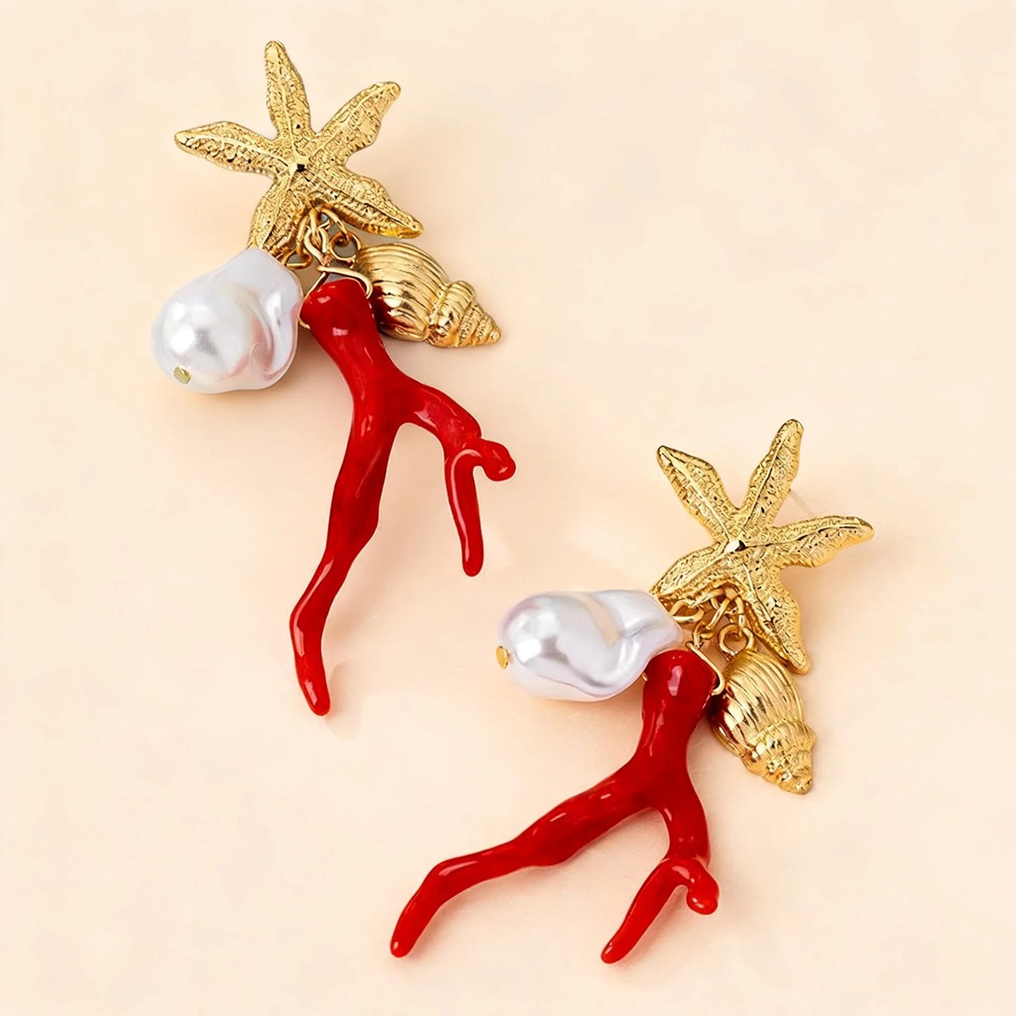 Luxe Coral Earrings