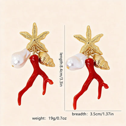Luxe Coral Earrings
