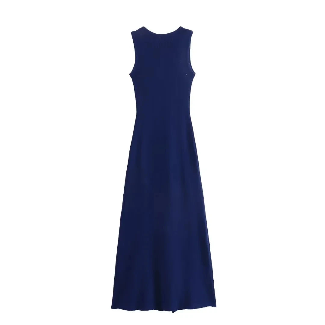 The Dainty Minimalist Maxi Dress (Blue)