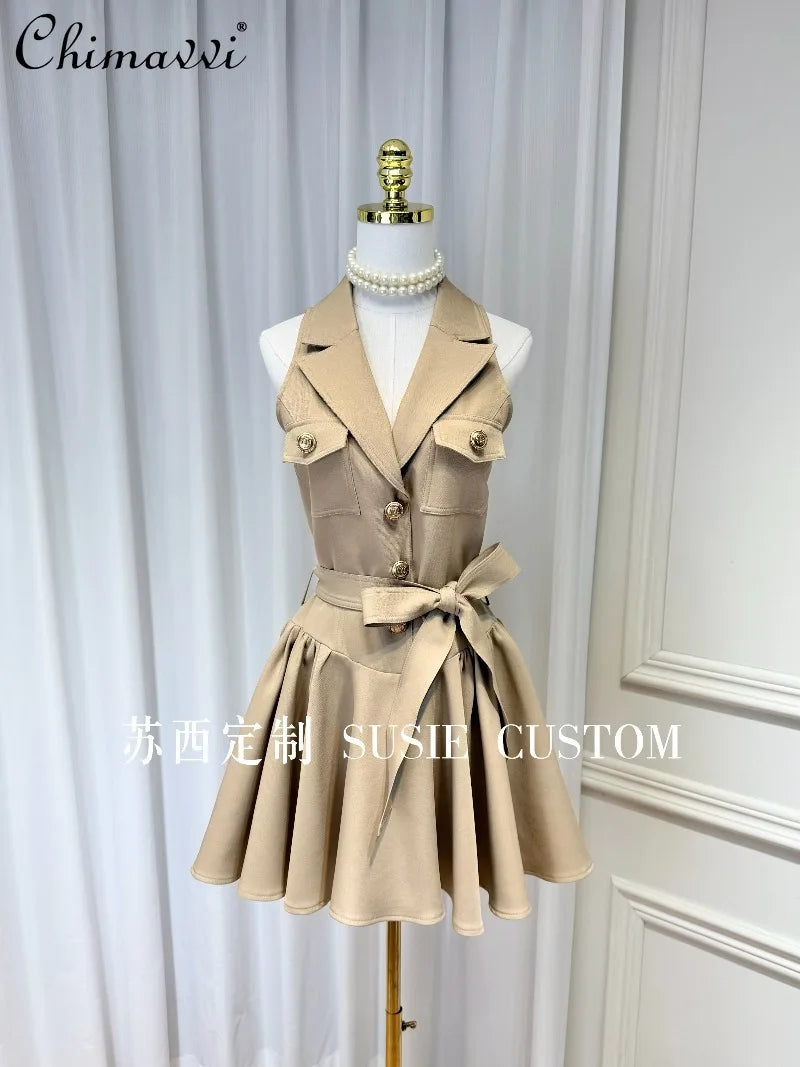 French Suit Vest Dress