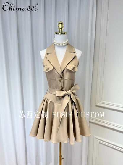 French Suit Vest Dress