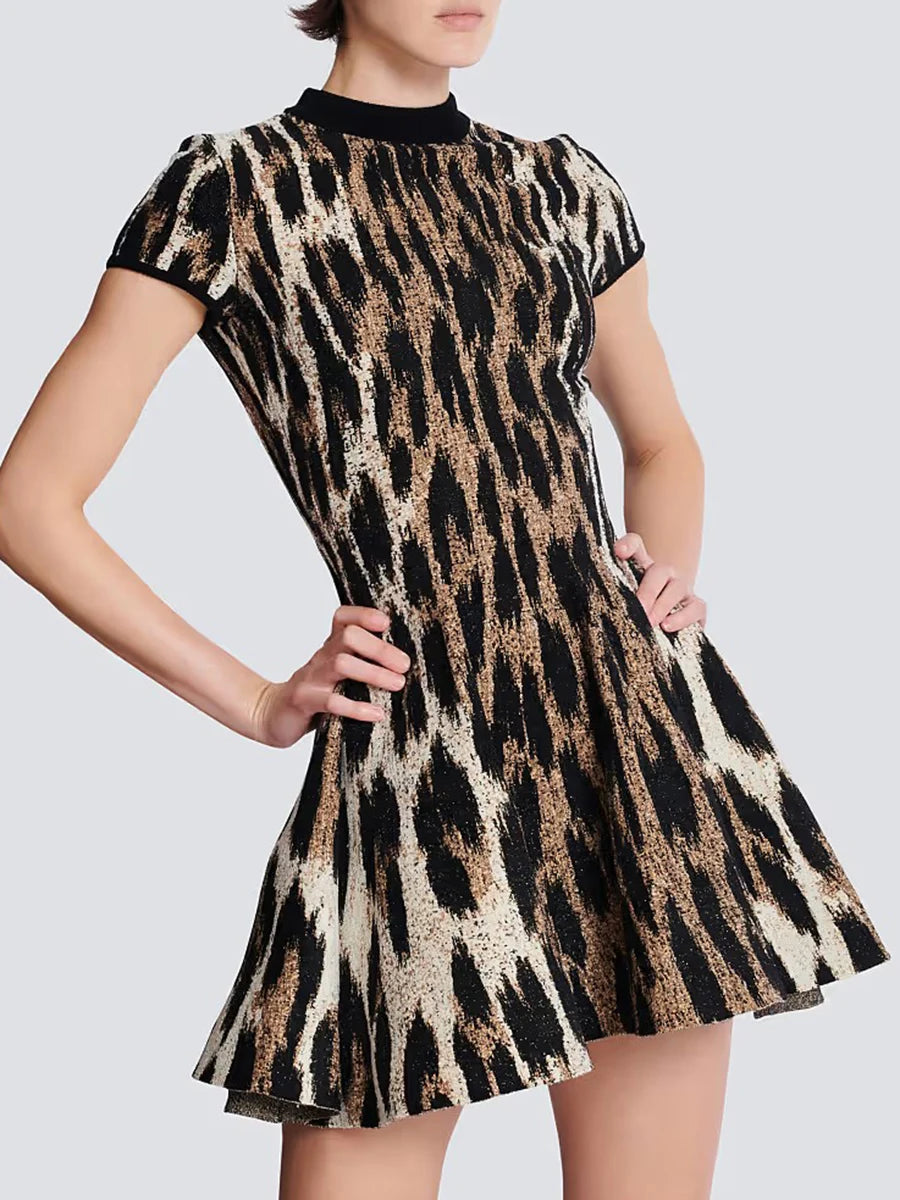 Leopard Printed Mini Dress
