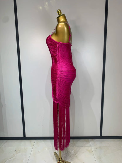Bodycon Tassel Bandage Dress