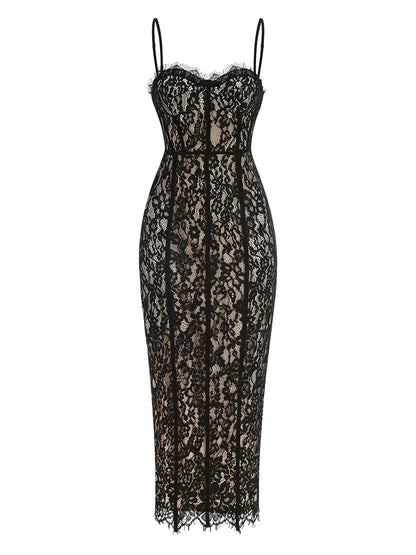 All Around Laced Evening Dress (Black)