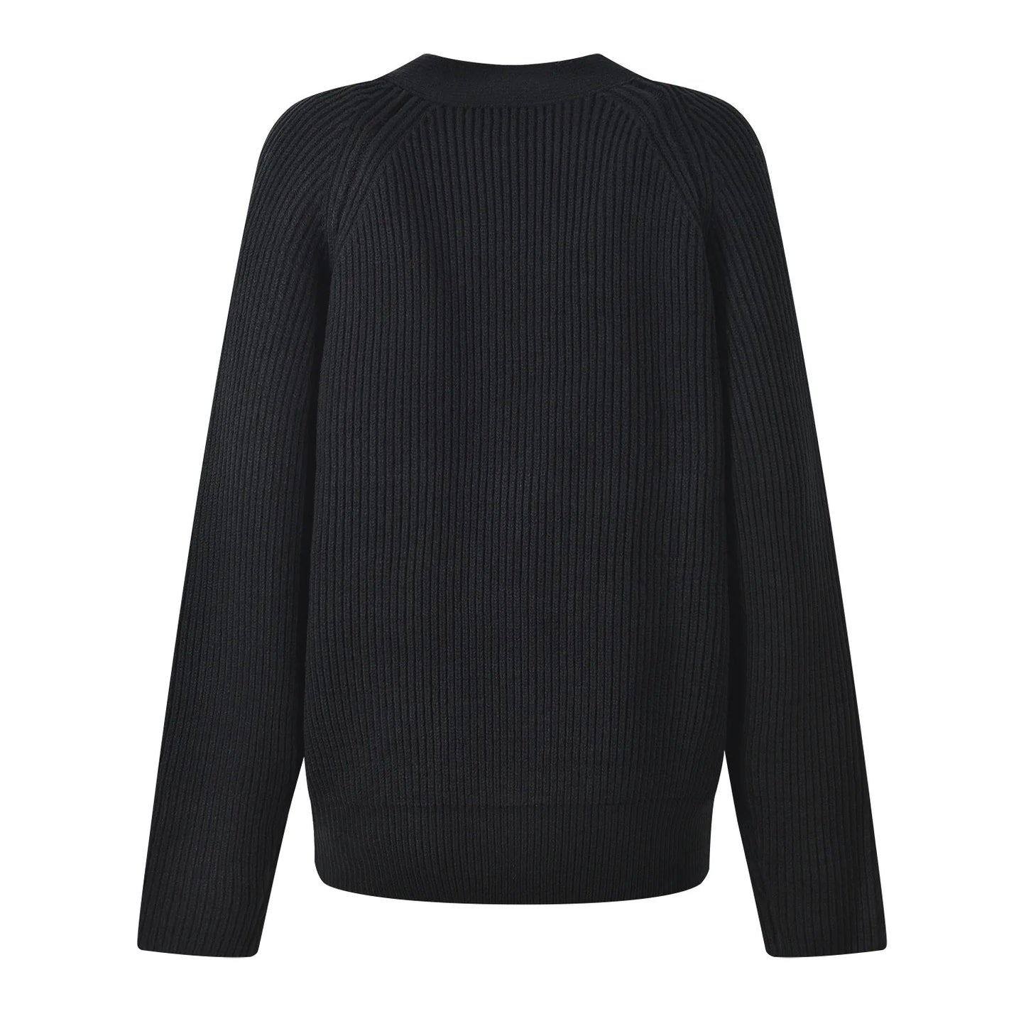 Casual Knit Cardigan (Black)