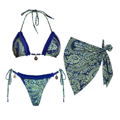 Boho 2-Piece Swimsuit (Blue)