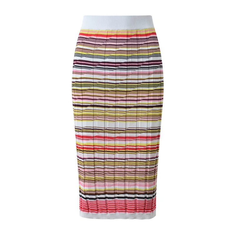 Striped Knit Skirt Set