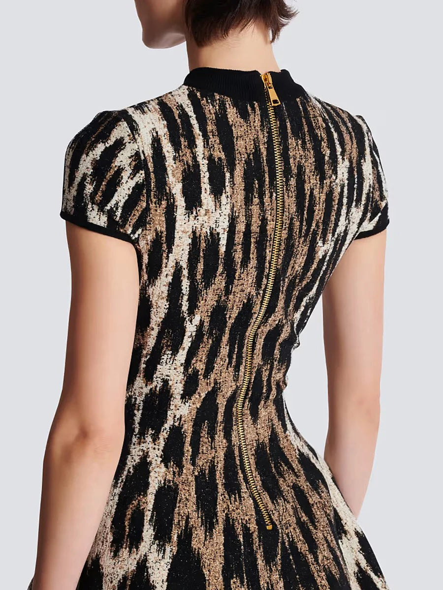 Leopard Printed Mini Dress