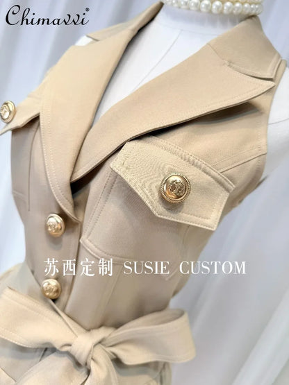 French Suit Vest Dress