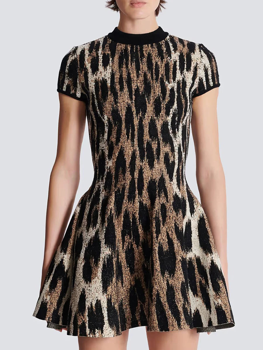 Leopard Printed Mini Dress