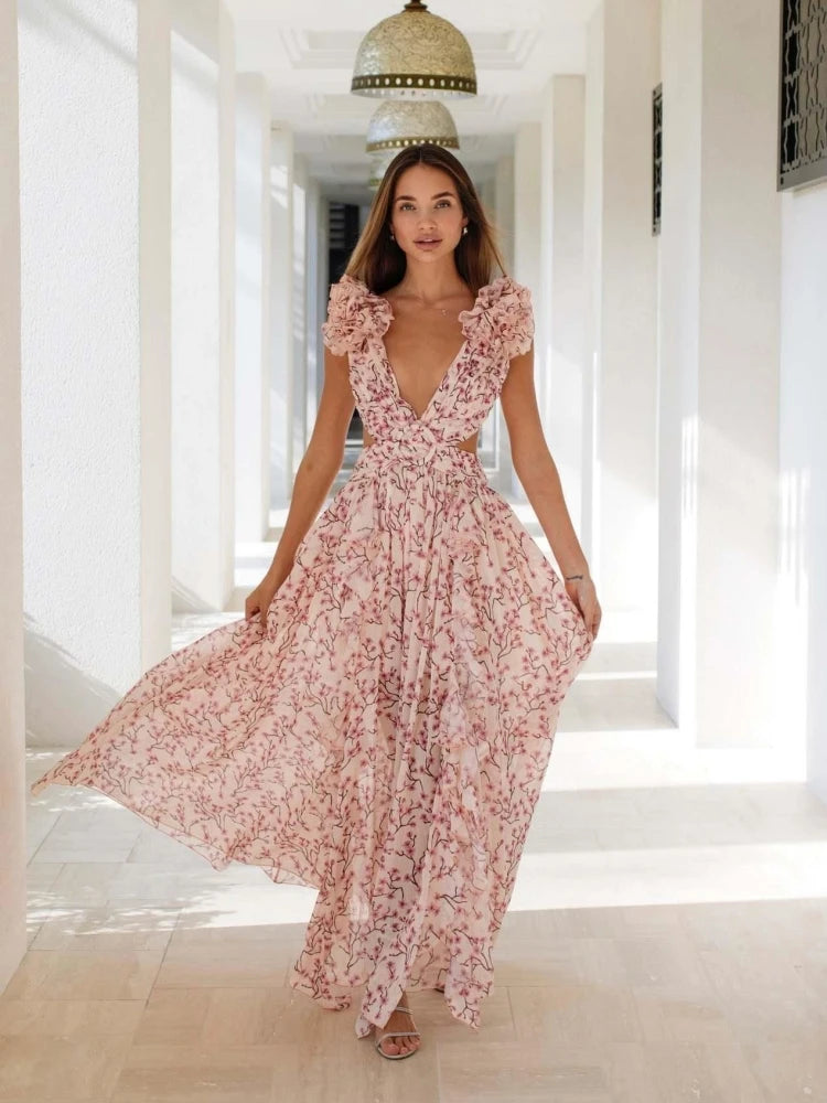La' Rosa Maxi Dress (Pink)