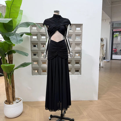 Ruched Cutout Maxi Dress