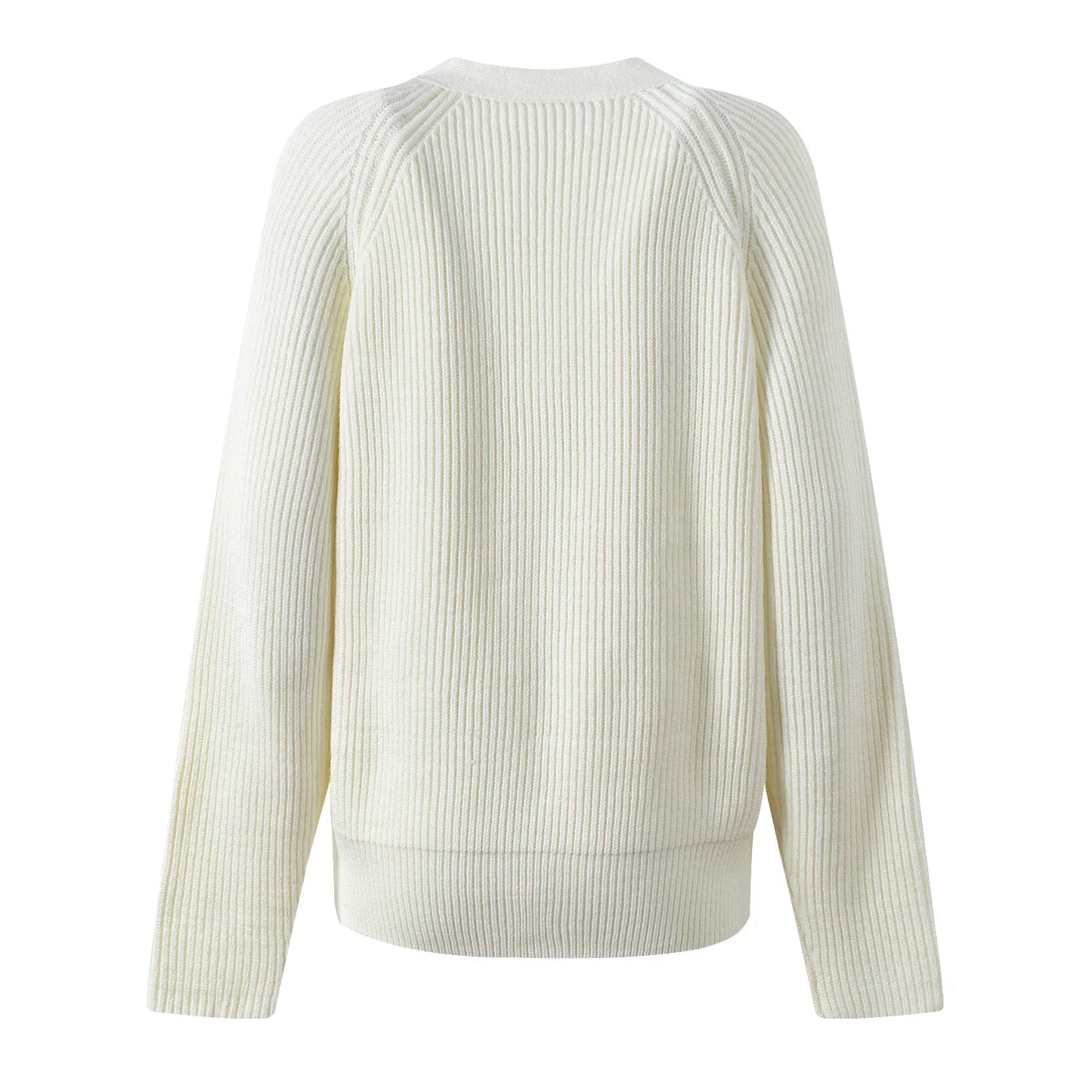Casual Knit Cardigan (White)