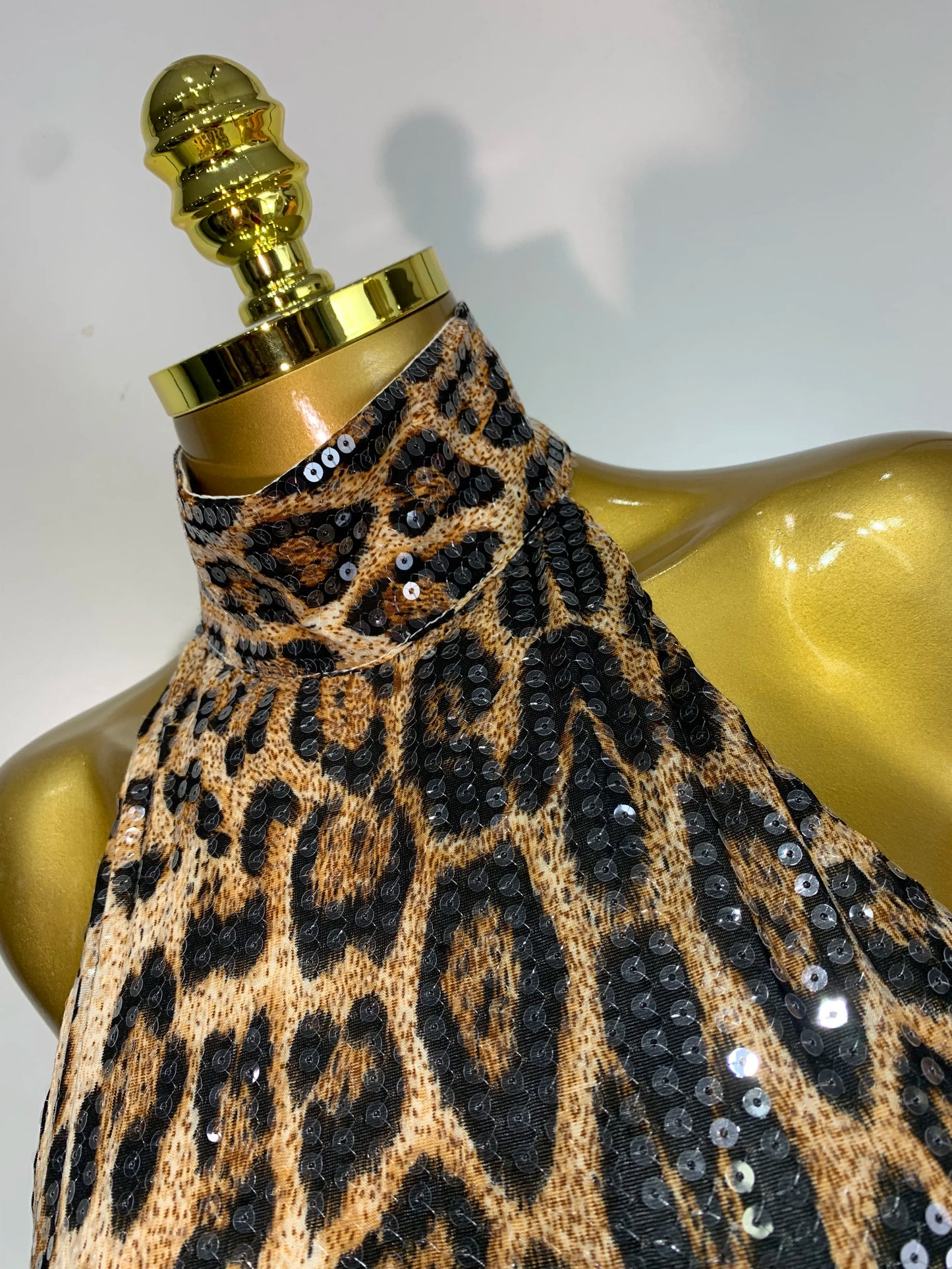 Leopard Sequin Gown